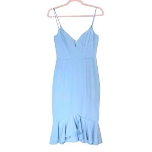 Issue New York Fitted Feminine Knee Length Baby Blue‎ Cocktail Dress Size XS